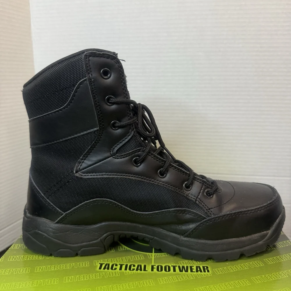 Interceptor Force ST Tactical Steel Toe Boots Size:9.5 Combat Leather Men